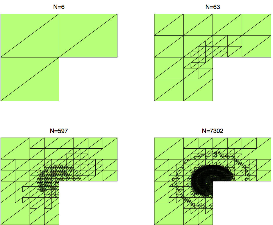 Figure 1. Adaptive Refined Meshes